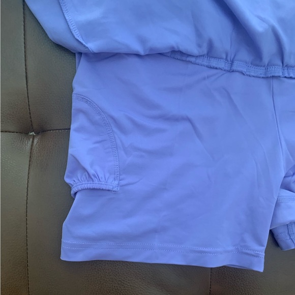 ADIDAS Climalite Tennis Skirt with built-in shorts. Purple/Orange. Size M/L - Picture 5 of 5